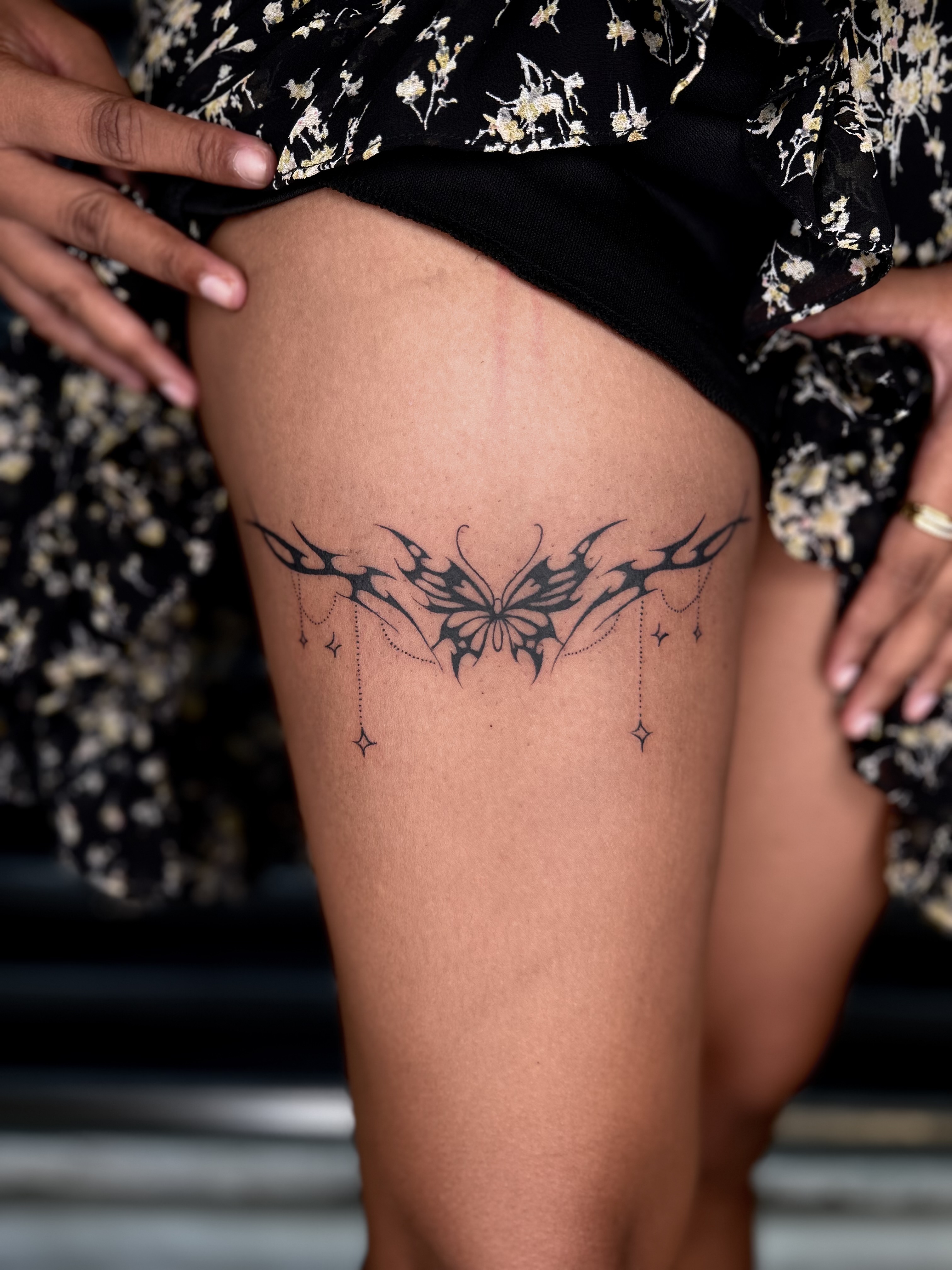 Y2K/ cybersigilism  — tattoo by Hiruni Kavindya